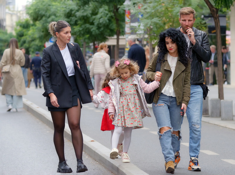 Family walking